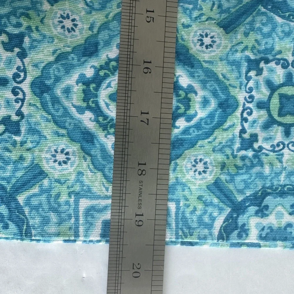 Talbots Coastal Beachy Resort Blue Medallion Tile Print Cotton Mini Skirt Sz 14